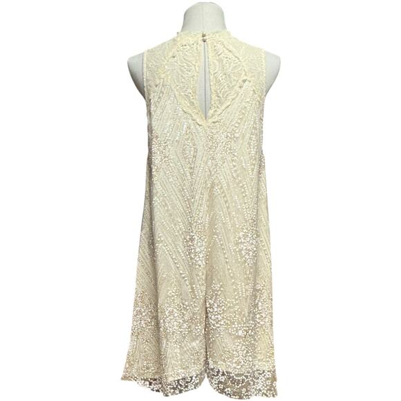 Southern Fried Chics Southern Serendipity Sleeveless Dress Cream Gold Glitter XL - Picture 5 of 8